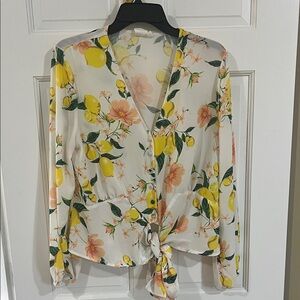Lemon print blouse